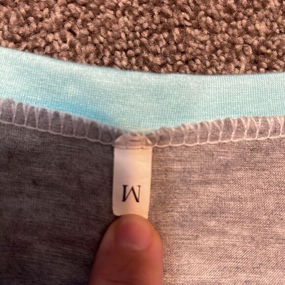 Crewneck Soft Colorblock Elegant Top Long-Sleeve Comfortable Shien Size M - Picture 7 of 10